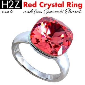 Red Crystal Ring with Swarovski Elements NWT